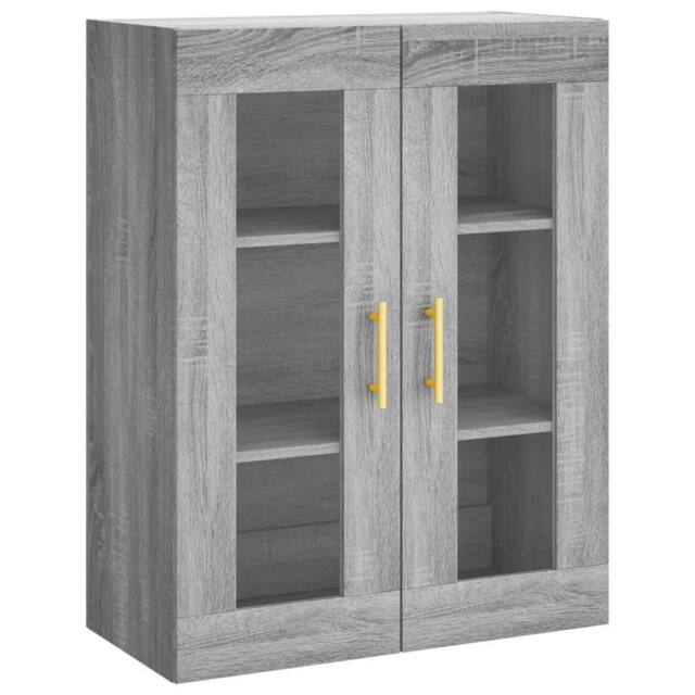 Berkfield Home Wall Mounted Cabinet Grey Sonoma 69.5x34x90 cm - image 1