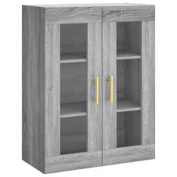 Berkfield Home Wall Mounted Cabinet Grey Sonoma 69.5x34x90 cm - thumbnail 1