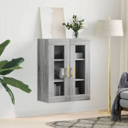 Berkfield Home Wall Mounted Cabinet Grey Sonoma 69.5x34x90 cm - thumbnail 3