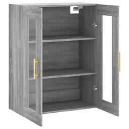 Berkfield Home Wall Mounted Cabinet Grey Sonoma 69.5x34x90 cm - thumbnail 6