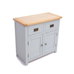Cabinet Bits Argenta Light Grey 2 Drawer 2 Door Sideboard Brass Drop Handle - thumbnail 4
