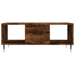 Berkfield Home Coffee Table Smoked Oak 90x50x36.5 cm Engineered Wood in Brown - thumbnail 5