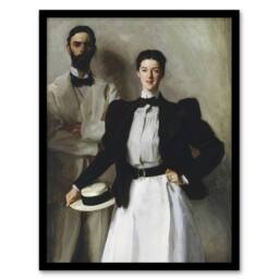 Artery8 Mr & Mrs Stokes Portrait Sargent Framed Wall Art Print - Size: A4 - thumbnail 1