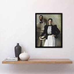 Artery8 Mr & Mrs Stokes Portrait Sargent Framed Wall Art Print - Size: A4 - thumbnail 4