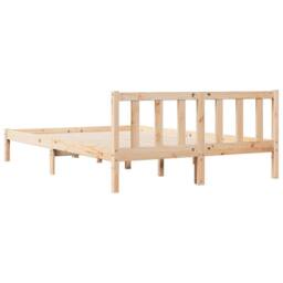 Berkfield Home Extra Long Bed Frame without Mattress 140x220 cm Solid Wood Pine in Natural - thumbnail 6