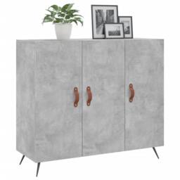 Berkfield Home Sideboard Concrete Grey 90x34x80 cm Engineered Wood - Size: 90 x 34 x 80 cm - thumbnail 1