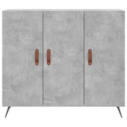 Berkfield Home Sideboard Concrete Grey 90x34x80 cm Engineered Wood - Size: 90 x 34 x 80 cm - thumbnail 6