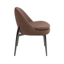 Angel Cerda Dark-Brown Fabric Dining Chair in Brown - thumbnail 7