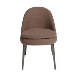 Angel Cerda Dark-Brown Fabric Dining Chair in Brown - thumbnail 2