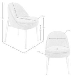 Angel Cerda Dark-Brown Fabric Dining Chair in Brown - thumbnail 8