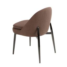 Angel Cerda Dark-Brown Fabric Dining Chair in Brown - thumbnail 6