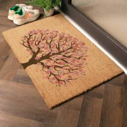 Artsy Mats Blossom Tree of Life Coir Doormat in Brown - Size: 40 cm x 60 cm - thumbnail 4