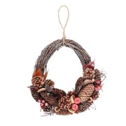 Something Different Apple & Pinne Wreath in Brown - thumbnail 1