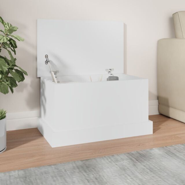 Berkfield Home Storage Box White 50x30x28 cm Engineered Wood - Size: 50 x 30 x 28 cm - image 1