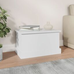 Berkfield Home Storage Box White 50x30x28 cm Engineered Wood - Size: 50 x 30 x 28 cm - thumbnail 3