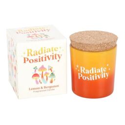Something Different Radiate Positivity Lemon & Bergamot Scented Candle in Yellow - thumbnail 3