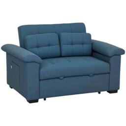 FORGEVIO Click Clack Sofa Bed 2 Seater Sofa Bed for Living Room Blue - Size: 0.6m2 - thumbnail 1