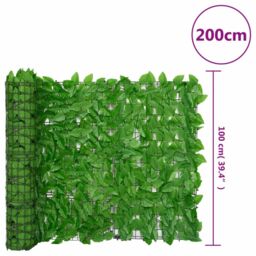 Berkfield Home Balcony Screen with Green Leaves 200x100 cm - thumbnail 6