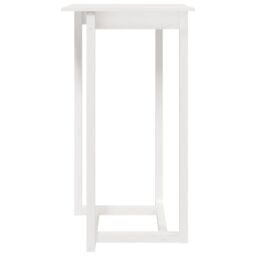 Berkfield Home Bar Table White 60x60x110 cm Solid Wood Pine - Size: 60 x 60 x 110 cm - thumbnail 3