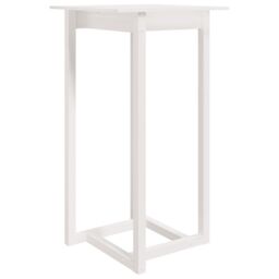 Berkfield Home Bar Table White 60x60x110 cm Solid Wood Pine - Size: 60 x 60 x 110 cm - thumbnail 2