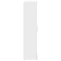 Berkfield Home Bathroom Cabinet with Roll Holder White 39x22x90 cm - Size: 39 x 22 x 90 cm - thumbnail 6