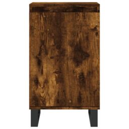 Berkfield Home Sideboard Smoked Oak 40x35x70 cm Engineered Wood in White - Size: 40 x 35 x 70 cm - thumbnail 5