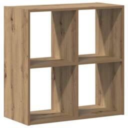 Berkfield Home Decorative Bookcase Artisian Oak 68.5x32x68.5 cm Engineered Wood in Brown - thumbnail 6
