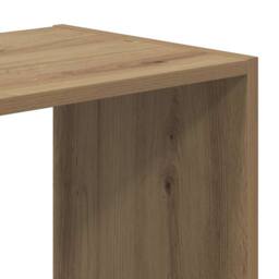Berkfield Home Decorative Bookcase Artisian Oak 68.5x32x68.5 cm Engineered Wood in Brown - thumbnail 7