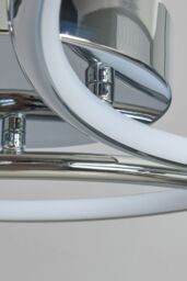 BHS Lighting Karly Chrome LED Flush Bathroom Ceiling Light in Silver - thumbnail 3