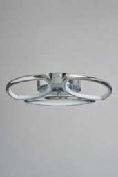 BHS Lighting Karly Chrome LED Flush Bathroom Ceiling Light in Silver - thumbnail 2