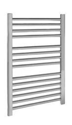 Balterley Heated Vertical Towel Rail Straight Rails 679 BTU Chrome 700x 500mm in Silver