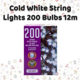 VFM e-Store Christmas Cold White String Lights 200 Bulbs 12m 50cm Lead X 1 - thumbnail 2