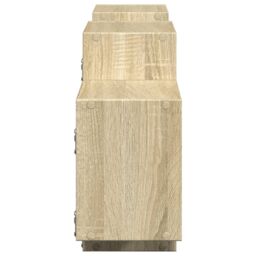 Berkfield Home Wall Shelf Sonoma Oak 129x18x42 cm Engineered Wood in Brown - Size: 129 x 18 x 42 cm - thumbnail 5