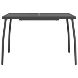 Berkfield Home Garden Table Anthracite 110x80x72 cm Steel Mesh in Black - Size: 110 x 80 x 72 cm - thumbnail 1