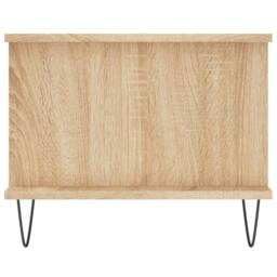 Berkfield Home Decorative Coffee Table Sonoma Oak 90x50x40 cm Engineered Wood in Light Tan - Size: 90 x 50 x 40 cm - thumbnail 7