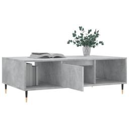 Berkfield Home Coffee Table Concrete Grey 104x60x35 cm Engineered Wood - Size: 104 x 60 x 35 cm - thumbnail 4