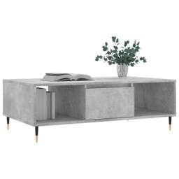 Berkfield Home Coffee Table Concrete Grey 104x60x35 cm Engineered Wood - Size: 104 x 60 x 35 cm - thumbnail 3