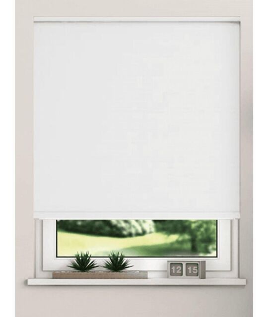 New Edge Blinds Thermal Blackout Roller Blinds 175cm Drop x Width 80cm White - Size: 160m width x 175 cm drop - image 1