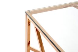Orsina Stylish Rose Gold Geometric Console Table, Versatile Hallway Table, Easily Maintained Living Room Table - thumbnail 4