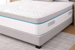 Chester & Oakley Hybrid Pocket Spring Memory Foam Mattress - 25cm in White - Size: Double