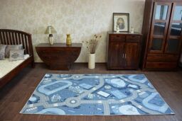 RugsX Anti-Slip Wall-To-Wall Rug in Blue - Size: 100 cm x 150 cm - thumbnail 2