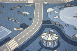 RugsX Anti-Slip Wall-To-Wall Rug in Blue - Size: 100 cm x 150 cm - thumbnail 3