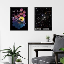 Artery8 Wall Art Print Pack of 4 NASA James Webb Space Telescope Exoplanet Travel Carina Nebula Cosmic Cliffs Deep Field Images Living Room s Set - thumbnail 6