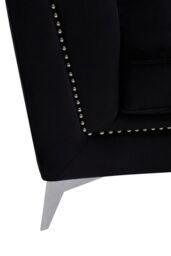 Orsina Hansa Velvet Chair in Black - thumbnail 3