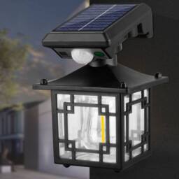 Obasyhig Square Outdoor Solar-Powered Garden Light for Home Use in Black - thumbnail 4
