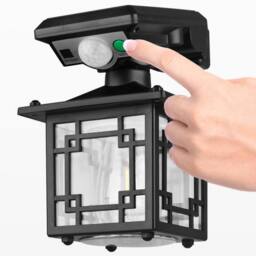 Obasyhig Square Outdoor Solar-Powered Garden Light for Home Use in Black - thumbnail 3