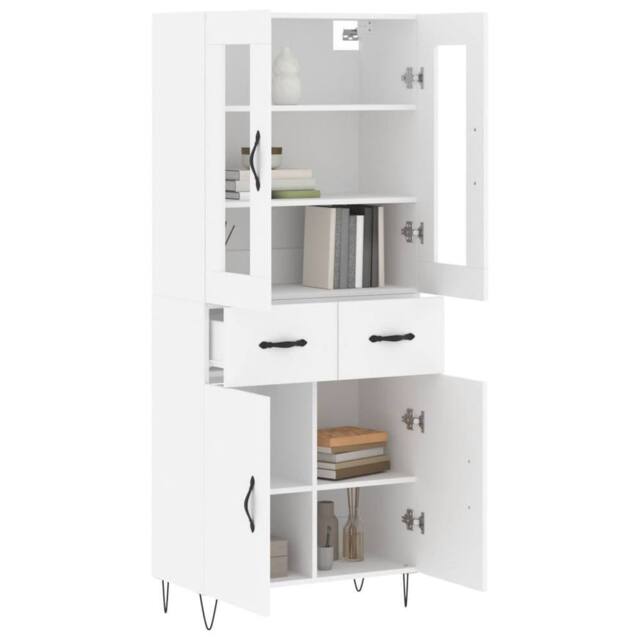 Berkfield Home Highboard White 69.5x34x180 cm Engineered Wood - image 1