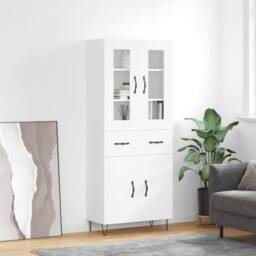 Berkfield Home Highboard White 69.5x34x180 cm Engineered Wood - thumbnail 2