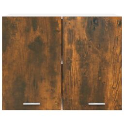 Berkfield Home Hanging Cabinet Smoked Oak 80x31x60 cm Engineered Wood in Brown - Size: 80 x 31 x 60 cm - thumbnail 5
