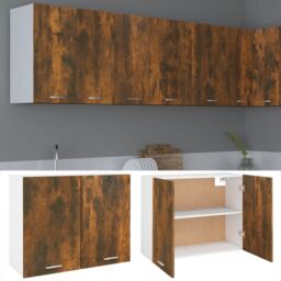Berkfield Home Hanging Cabinet Smoked Oak 80x31x60 cm Engineered Wood in Brown - Size: 80 x 31 x 60 cm - thumbnail 2